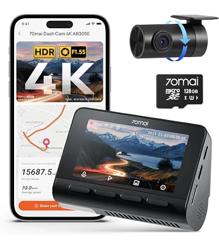 BOTSLAB Dash Cam 4K WiFi Telecamera per Auto