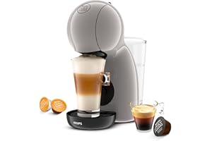 NESCAFÉ DOLCE GUSTO NESCAFÉ DOLCE GUSTO Krups Piccolo XS Capsule Caffè Serbatoio Acqua Rimovibile 0,8 Litri Bevande Calde e Fredda 1500 Watt Pressione Pompa 15 Bar Modalità Eco Particolarmente Compatta Tortora KP1A3AF0