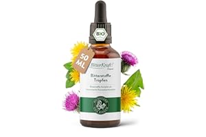 ‎BITTERKRAFT BitterKraft! Original BIO Bitterstoffe Tropfen 50ml Pipette – nach Hildegard von Bingen – hochdosiert mit 9 Kräutern – 100 % Natur - vegan – Made in Germany