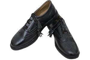 IMPERIAL KILT PRODUCTS Męskie skórzane półbuty Ghillie, szkockie półbuty lub kilt, eleganckie, formalne, wygodne dopasowanie, sznurowane buty ślubne