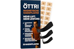ÖTTRI Magnetische Nasenpflaster für 15 Tage | Nasenspreizer mit Magneten für bessere Atmung | Gegen Schnarchen & für erholsamen Schlaf | Universalgröße – ideal beim Sport
