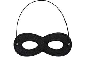 Costumed Augenmaske Bandit Zoro wie Panzerknacker & Bankräuber schwarz, Einbrecher Maske - Kinder & Erwachsene an Fasching & Karneval