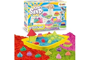 CRAZE Magic Sand Arena Mágica Cinética 700g con Moldes y Herramientas, No Mancha, Juego Sensorial para Niños