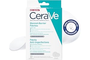 CeraVe - Patch Bouton Anti-Imperfections - Invisibles - Résultats En 3H - Réduit L'Excès De Sébum - Technologie Hydrocolloïde - Bord Fin, Meilleure Tenue - 2 Tailles (10 & 12mm) - Pimple Patch x22