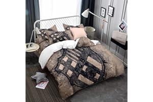 CHAOSE-ESB Juego De Funda Nórdica para Niños Equipo De Fútbol De Dibujos Animados FC Barcelona, para Niños, Niñas, Niños, Ropa De Cama Textil para El Hogar (patrón 04,(150x200cm)-Cama de 90)