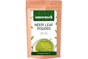 Neemveda Neem Leaf Powder 100 Grams (Azadirachta Indica) for Eating, Naturally Grown, Premium Quality Neem Powder