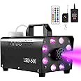 Motorenbau Fog Machine with 8 LED Lights,Smoke Machine with 13 Colorful LED Lights Effect,500W and 2000CFM Fog with Remote Control,Indoor, Perfect for Halloween, Party,Weddingand Stage Effect