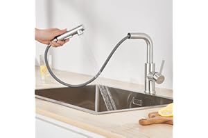 Mitigeur Cuisine Douchette Extractible, Lonheo Robinet Evier Cuisine avec Douchette, Robinetterie de Cuisine 2 Modes Spray, Froid & Chaud Disponible