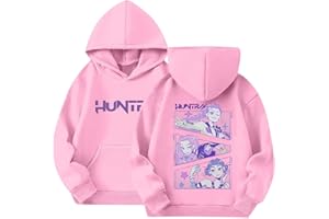 Exhloag Anime Print Hooded Sweatshirt Hoodies Girls Vintage Y2k Pullover Hip Hop Hoodie Oversized Fashion Boys Long Sleeve Hooded Sweatshirt Hoody for Kids