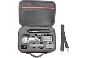 Fotoleey Bolsa de Transporte para cámara Insta360 X4, Funda Impermeable y Palo Selfie con Correa para el Hombro, asa y Bolsa, Material EVA, Negro, Viajes