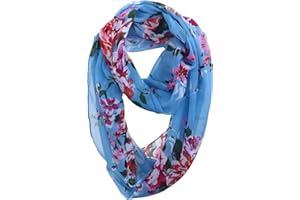 FAIRYGATE Infinity Scarves Retro Soft Wave Snood Loop Scarf Gifts for Women Girls