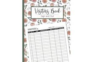 Visitors Book Sign In and Out: Simple Visitor Log Book for Business - 115 Pages