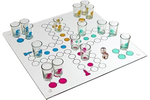 MISTER GADGET, MG3527, Little Glass Horses Drinking Game, Little Glass Horses Drinking Game, Vit, Röd, Blå, Grön, Gul, Rolig och gemytlig garanterad