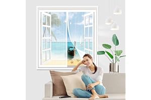 LUwen Zanzariera Magnetica Finestra, Zanzariere a Calamita per Finestre, Magneti Rete Anti Zanzare Chiusura Automatica, Facile Montaggio, per Finestre Porte