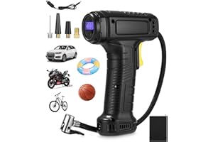 SINLAW Elektrische Luftpumpe, Autoreifen pumpe mit Digitalanzeige,Notlicht,150PSI Elektrischer Kompressor,USB-C wiederaufladbar,elektrische fahrradpumpe,Elektrische pumpe für Auto,Motorrad,Fahrräder,Bälle