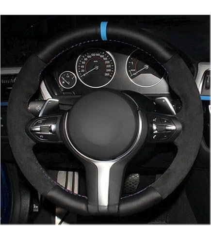 Coprivolante Cucito A Mano In Pelle E Alcantara Per BMW M-Sport – F30, F31, F10, X1, X2 E Altri