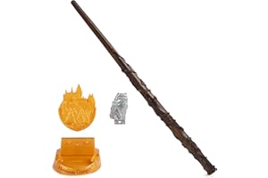 Wizarding World Harry Potter, 12-inch Magical Collector Hermione Granger Wand with Stand & Die-cast Icon, Magical Creatures Series