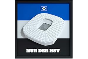 Fantastic Frames HSV FanBox – Offizielles HSV-Lizenzprodukt | Kabelloser Stadion-Sound mit Bewegungssensor, 17 originalgetreue Fangesänge & Hymnen | Geschenk für Fußball-Fans, 25×25 cm