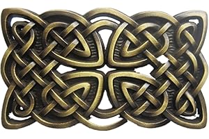 JEANSFRIEND Original Vintage Bronze Rectangle Cross Celtic Knot Hebilla del cinturón Belt Buckle