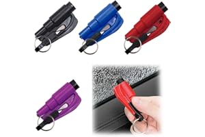 DXPETA 4 Pcs Car Window Breaker, Window Breaker, Window Breaker And Seat Belt Cutter, Car Escape Tool, Window Breaker, Land And Underwater Car Escape Tool, Suitable For All Cars