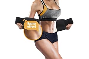 WADEO Fitness Gürtel Neopren Fitnessgürtel Damen Zum Abnehmen Verstellbarer Schwitzgürtel Zum Abnehmen Frauen Sauna Bauchgürtel Herren Männer Für Sport