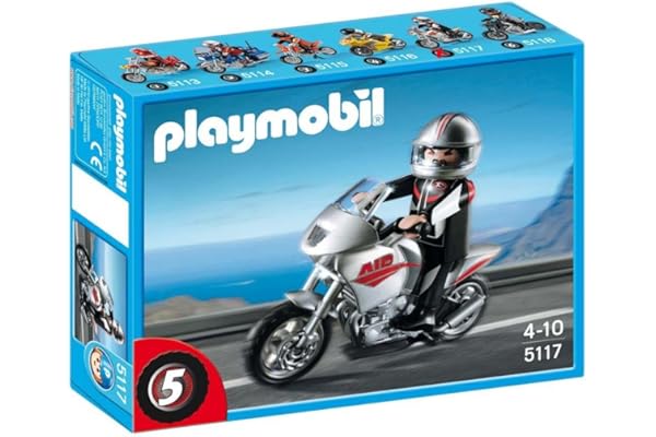 Playmobil - 5117 - Jeu de Construction - Moto argentée