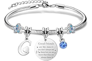 COEROW Women Bracelets with Initial Letters-Personalized Gift for Good Friends,Friendship Starfish Bracelet and Girls Bracelets -Name Bracelets Give BFF Sister Colleague Daughter Jewelry