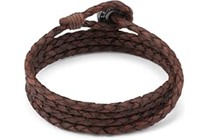 LOCAL LEAGUE Braccialetto Multi-strato in Cordino di Pelle da Uomo, Fidanzato SURF PATROL AUSTRALIA Regolabile Multilivello per Surfista Vacanze Feste Sagre Spiaggia REGALO 92 cm