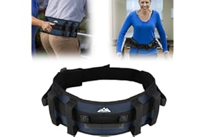 supregear Cinturón de Marcha - Ayuda de Transferencia Antideslizante con 7 Asas y Hebilla de Liberación Rápida, Ideal para Cuidado de Personas Mayores, Azul Oscuro