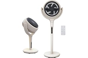 AirCraft Home, Lume Ventilator mit Fernbedienung, Ventilator mit LED-Hintergrundbeleuchtung & Timer, Ultra-leiser 3D Luftzirkulator, Tisch- und Standventilator in einem, Ventilator mit 3 Modi