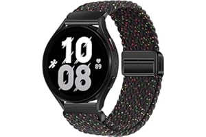 XMUXI Nylonowa bransoletka 20 mm do Samsung Galaxy 6/5/4, 40 mm, 44 m, Galaxy 6 Classic/5 Pro/4 Classic, magnetyczny pasek do zegarka, dla kobiet i mężczyzn, elastyczny, pleciony