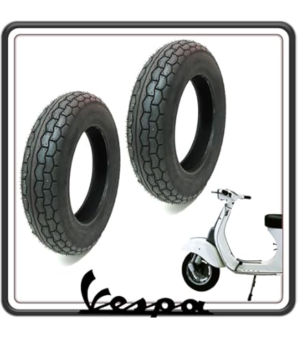 Scritta Vespa 50 2 Pneumatici Con Camera D'aria 2.75-9 Per Piaggio Vespa 50 R, L, N - Gomme Nuove Cofano Vespa Px - Foto 10