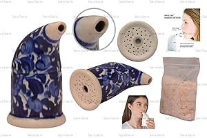 TOOLS N TOOLS UK Blue Pure Himalayan Salt Pipe Inhaler Boost Respiratory Strength & Lungs+ Salt