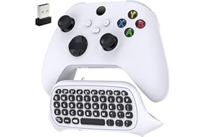 AUARTE Teclado para Xbox Series X/S/Xbox One/One X/S, Elite One/2, teclado inalámbrico Bluetooth con receptor USB, altavoz integrado y conector de audio de 3.5 mm para Xbox (controlador no incluido)