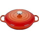 Le Creuset Tegame basso Evolution in ghisa vetrificata, Rotondo, diameter 30 cm, 3.2 l, Arancione, 21180300902430