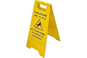 La Briantina Cavalletto Segnale con Pittogramma Pavimento Bagnato, 60x30 cm, Plastica