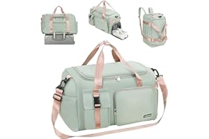 Cozary Sac de Sport Homme Femme - 42L Grande Capacité Sac de Voyage - Tissu Oxford Imperméable - Sac 3-en-1 -Compartiments Multiples - pour Sport Voyage Affaires