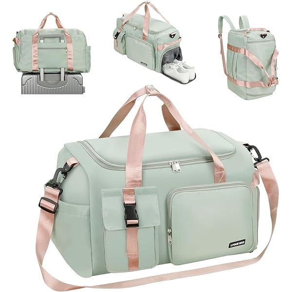 Cozary Sporttas voor dames en heren, 42 liter, grote reistas, waterdicht Oxford-weefsel, meerdere vakken, 3-in-1 fitnesstas met schoenenvak en nat vak, ideaal voor training, reizen, business, zwart