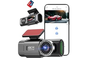 WEBEQER 4K Dash Cam Front and Rear, Mini WiFi Dashcam for Car with Super Night Vision, 64G SD Card, 170°Wide Angle, G-Sensor, 1.47" IPS Screen, APP Control, Voice Prompts, Parking Mode, WDR, Support 256GB Max