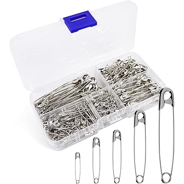Sicherheitsnadeln Set - 340 Teile In 6 Größen Mit Aufbewahrungsbox Für Nähen, Basteln & Kleidung