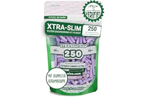 PURIZE® Beutel | 250 XTRA Slim Size Aktivkohlefilter (Spezial Set) Flieder