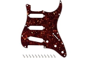 Banworks Golpeador Strat SSS de 4 capas con 11 orificios placa protectora para raspaduras para Stratocaster estándar ST JT/HB-01 de estilo moderno estadounidense/mexicano, color marrón oscuro