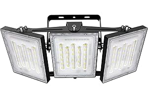 ‎STASUN STASUN 300W LED Fluter, IP66 wasserdicht, 30000lm, LED Außenbeleuchtung, äquivalent zu 1800W Halogenlampen, 6000K Tageslicht, einstellbare Fluter für Scheunen, Innenhöfe und Garagen (Schwarz)