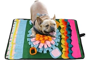 EUTEEWAL Snuffle Mat for Dogs, Interactive Pet Puzzle Toy Feeding Mat, Nosework Training Play Mat for Stress Relief
