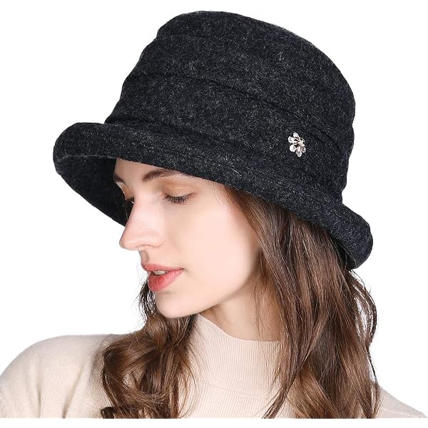 Women Vintage Felt Bucket Hat Winter Wool Dress Beret Hat  display picture 1
