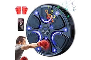 ATMWM Musik Boxmaschine, Elektronische Musik Boxmaschine, Boxing Machine, Box Trainings Schlagausrüstung mi Bluetooth Senso, Wandmontierte Boxmaschine mit Handschuhen Für Home Exercise