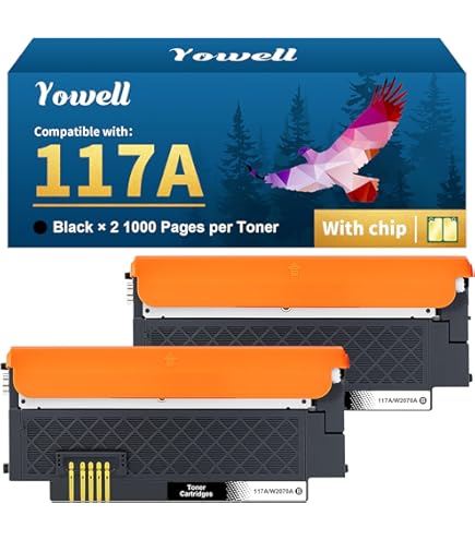 D&C 117A Toner Set Kompatibel für HP 117A Toner Ersatz für HP Color Laser 150a 150nw 179fwg 178nwg 179fnw 178nw W2070A W2071A W2072A W2073A mit Chip
