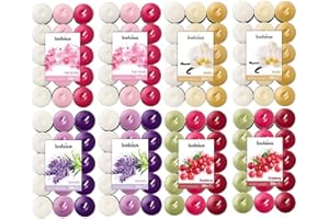 Bolsius Multicolor Tealight Profumate - Set di 240 Unità - Fragranza Orchidea, Vaniglia, Lavanda, Mirtillo - 12 Colori - Candele Decorative - Cera - 8 Pack da 30 pezzi
