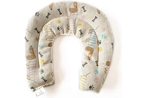 Decolores | Cojín Cervical Térmico de Semillas | 28 x 30 cm | para el Cuello y la Espalda Alta | Efecto Calor y Frío | Apto para Microondas y Congelador | Funda Lavable