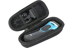 Khanka Twarde etui podróżne do Braun Series 3 340s-4 3090 3030S 3020s Golarka elektryczna z akumulatorem dla mężczyzn, czarny